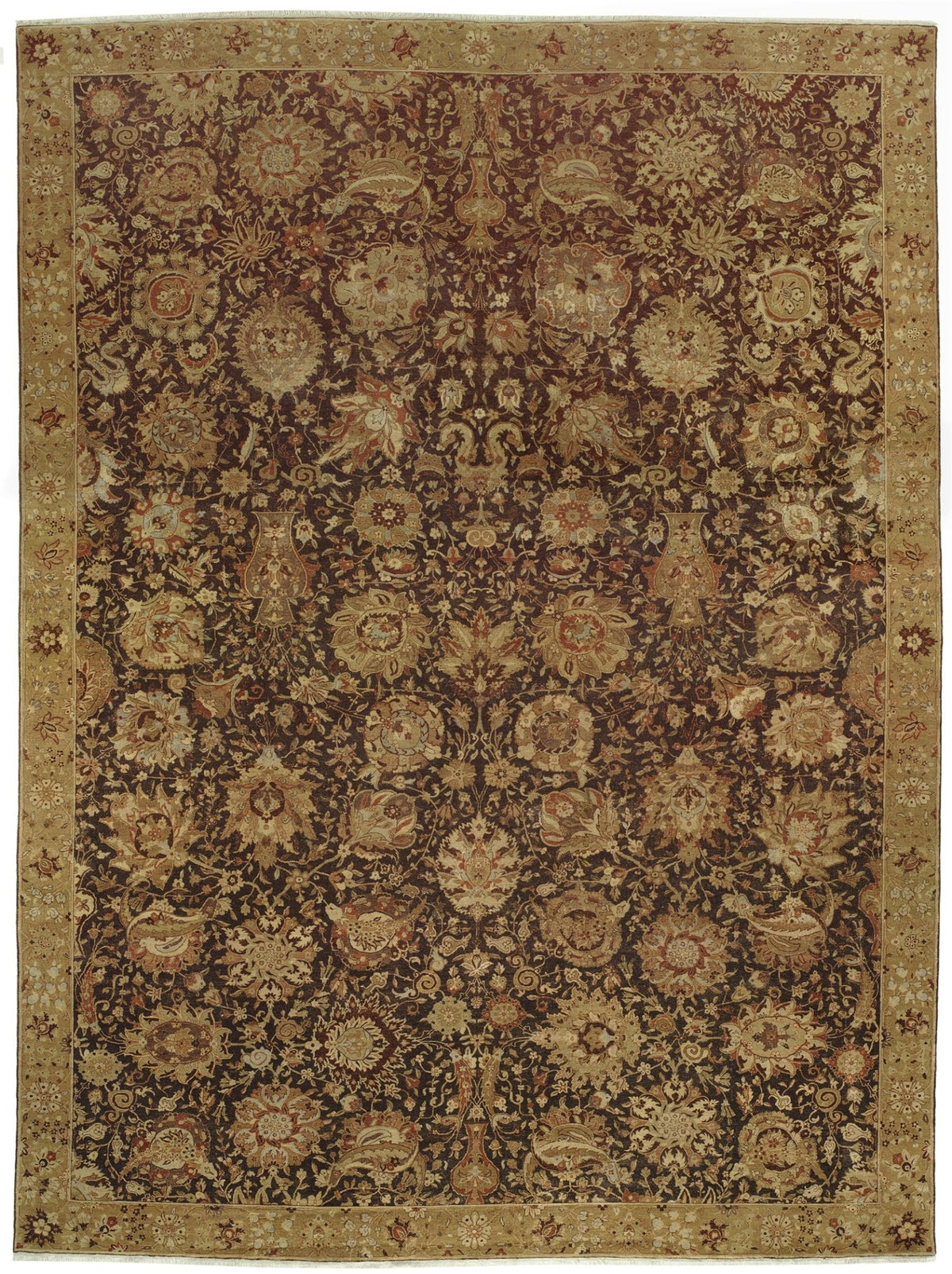 Hand Knotted Museum Vase Mahogany Rug - NuStory