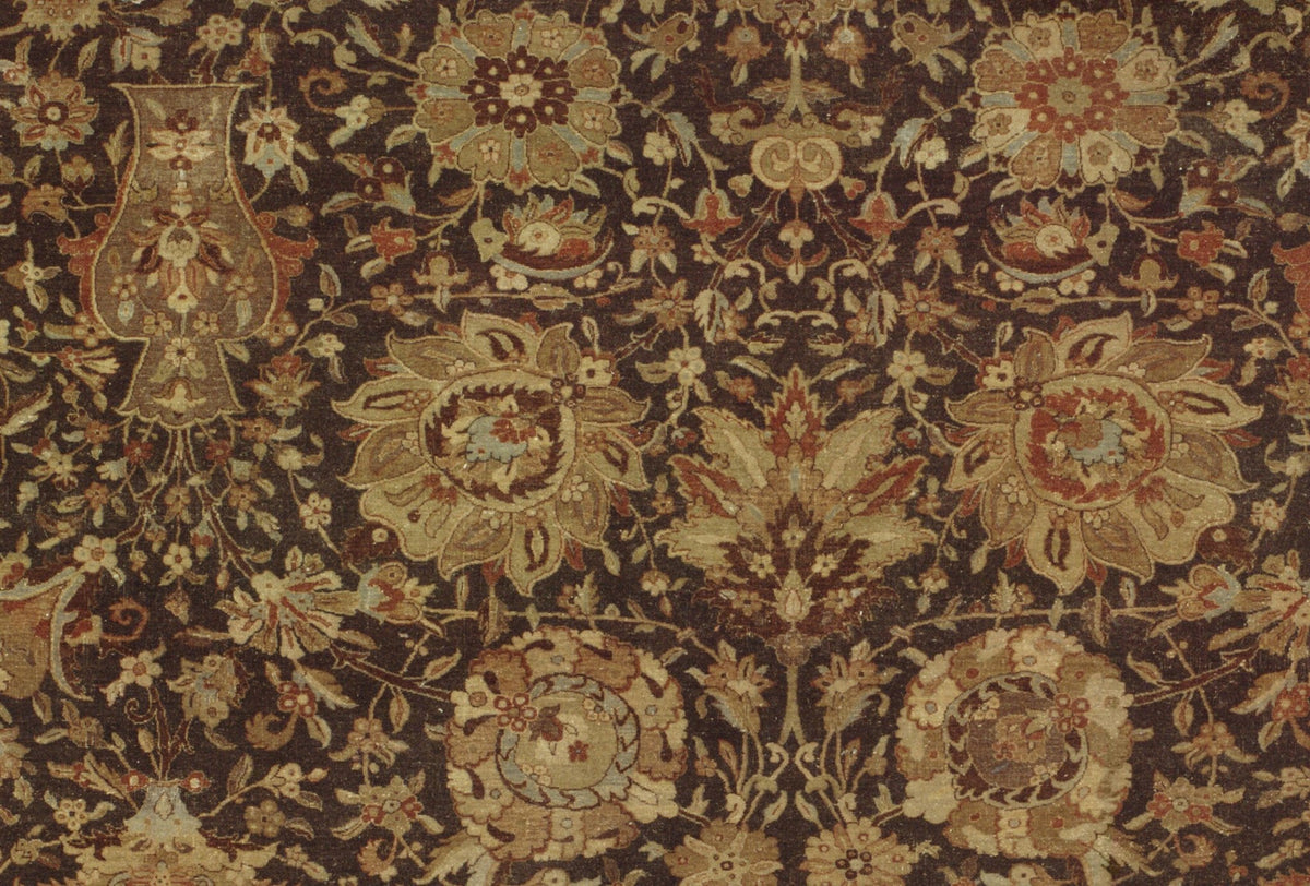 Hand Knotted Museum Vase Mahogany Rug - NuStory