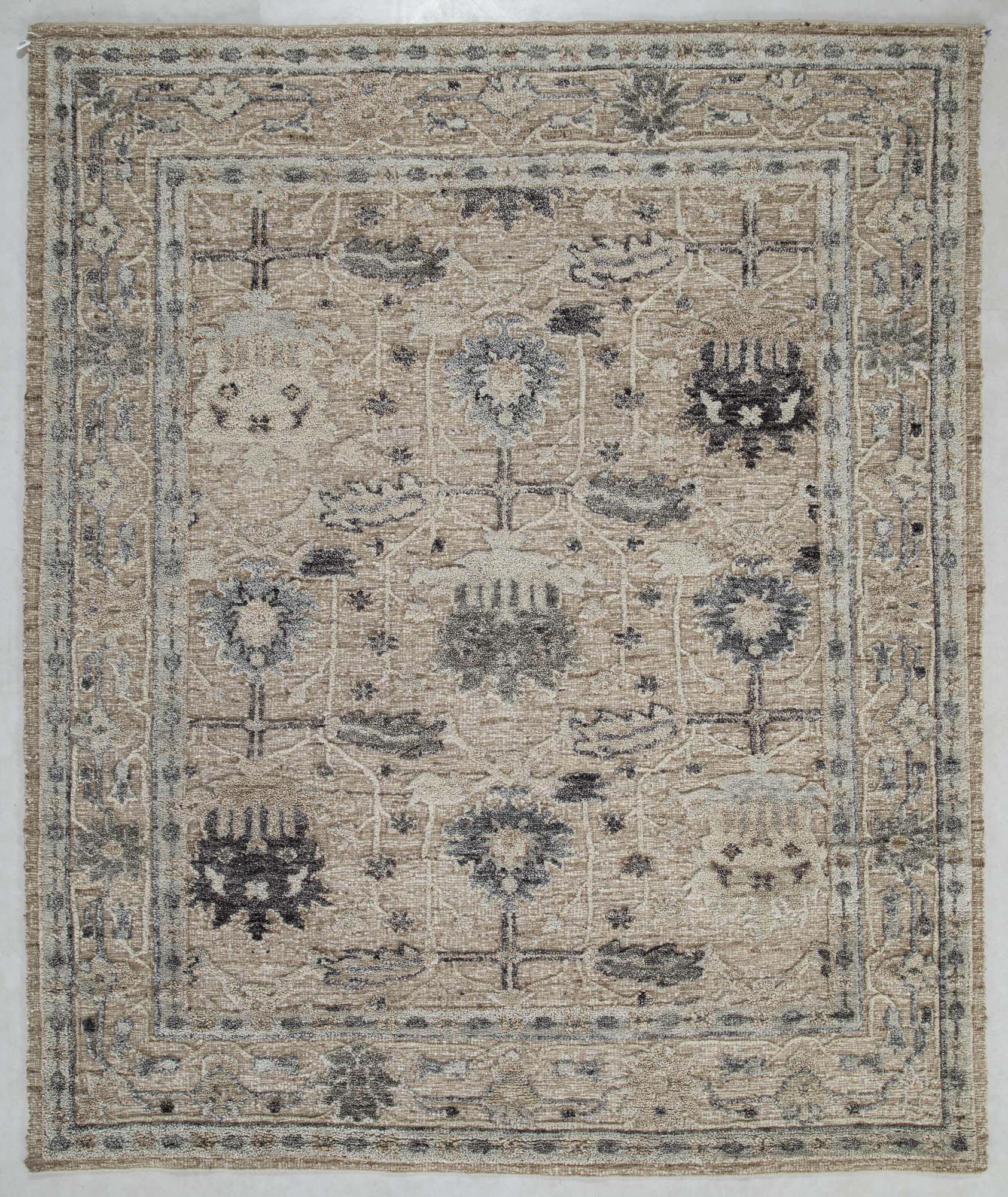 Hand Knotted/Indian Hk/Arb - 6320 Cut Pile With Flat/Sage - NuStory