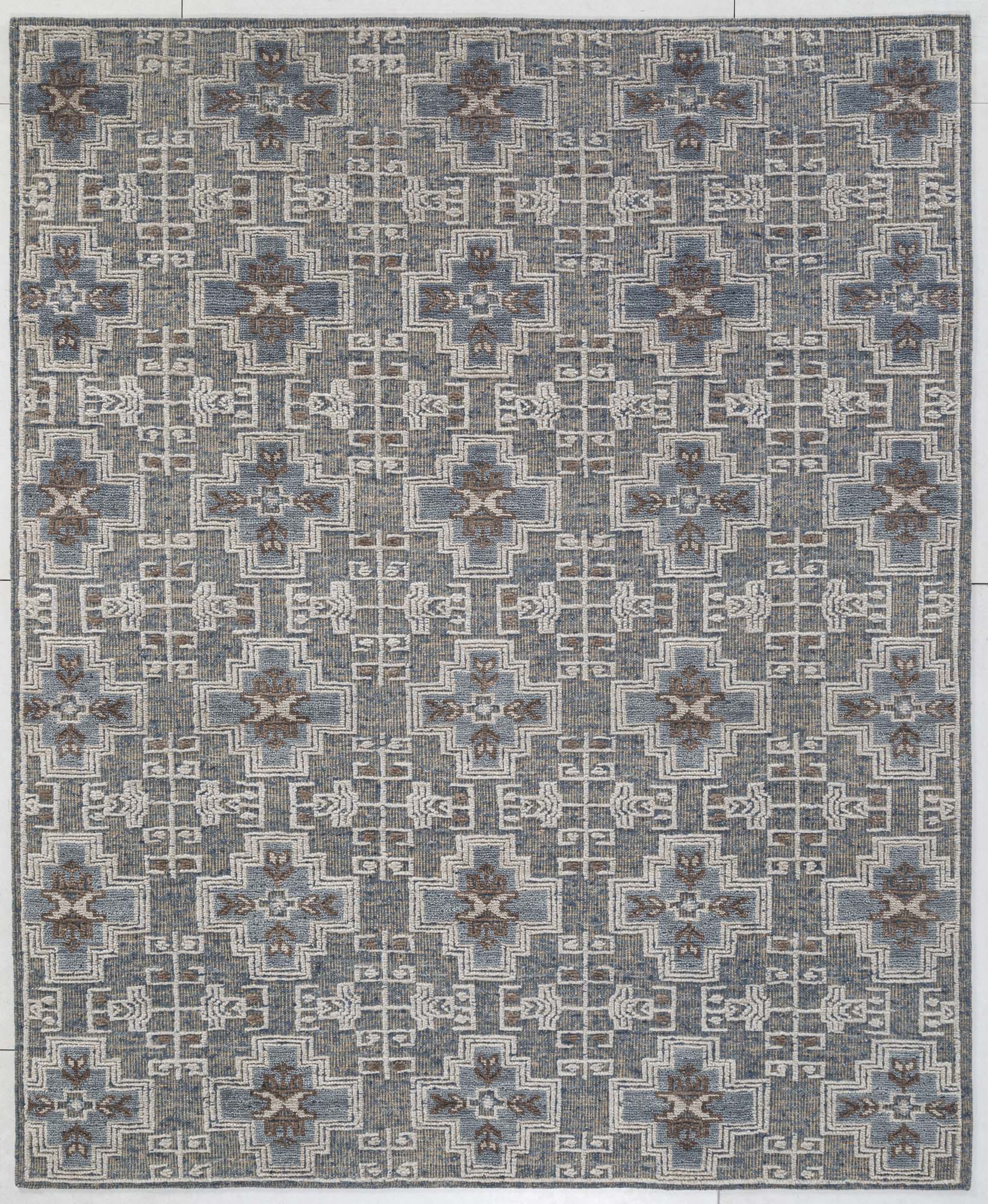 Hand Knotted/Alif/Aliza Rug B/Blue - NuStory