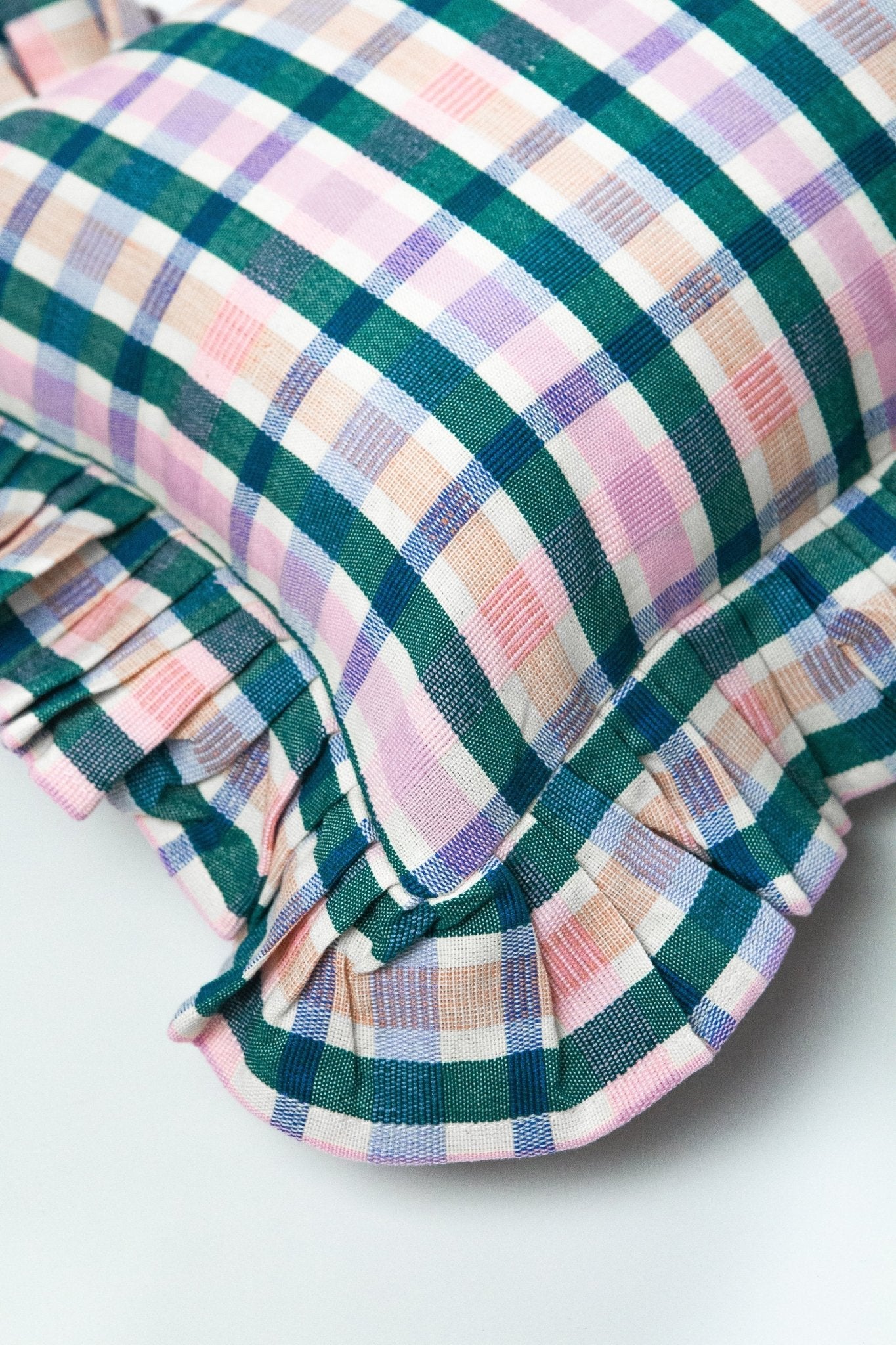 Archive NY Lola Ruffle Plaid Pillow - NuStory