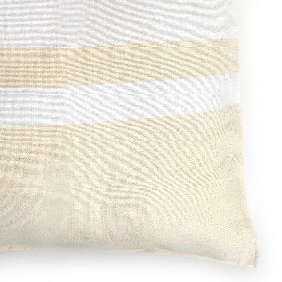 Woven Block Pillow Case - Natural with Natural - NuStory