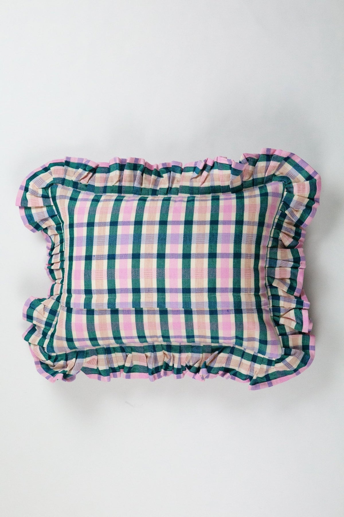 Archive NY Lola Ruffle Plaid Pillow - NuStory