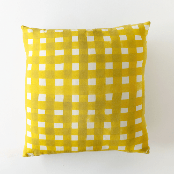Yellow Cross-Hatch Pillow - NuStory