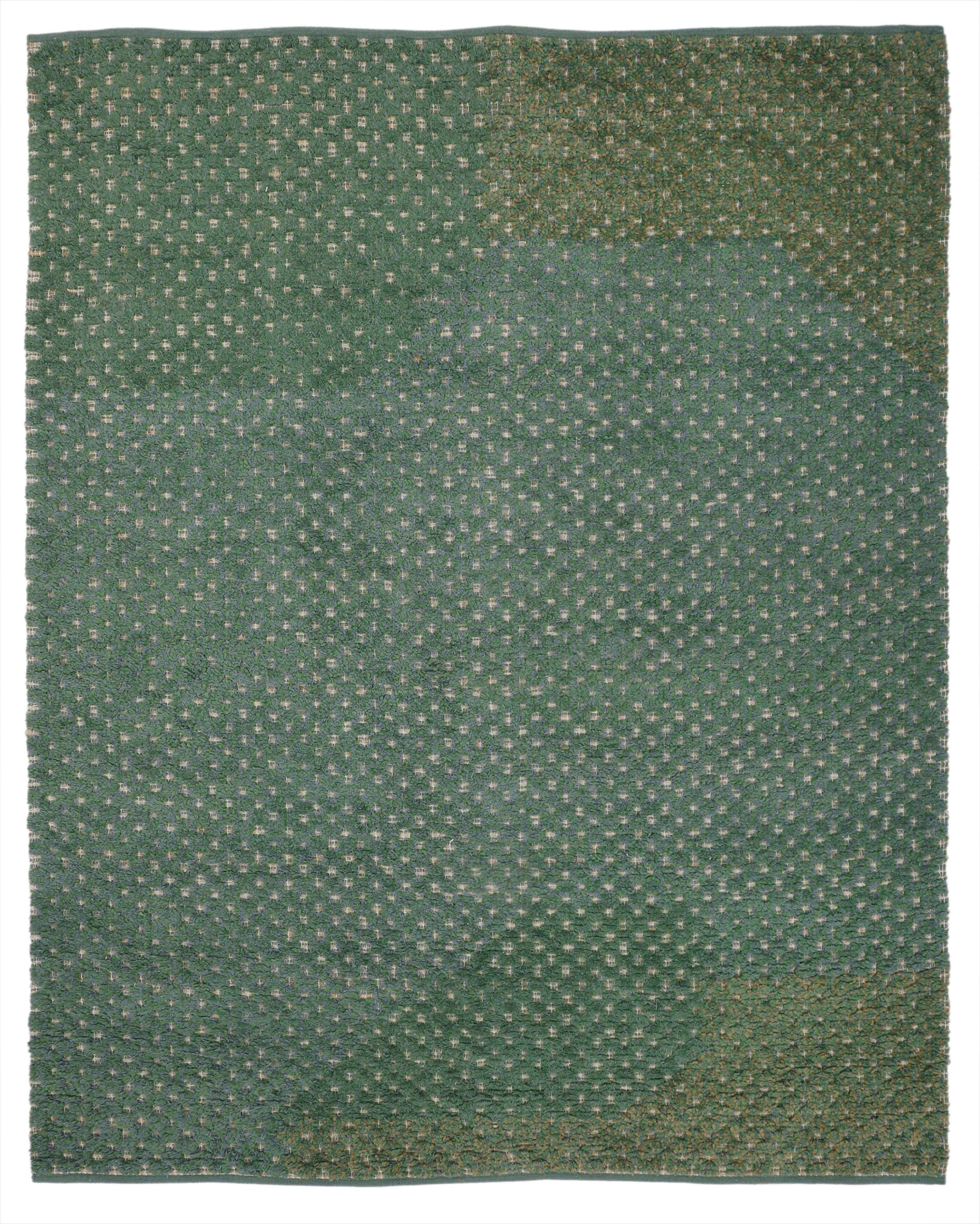 Hand Knotted Woodland Moss Runner