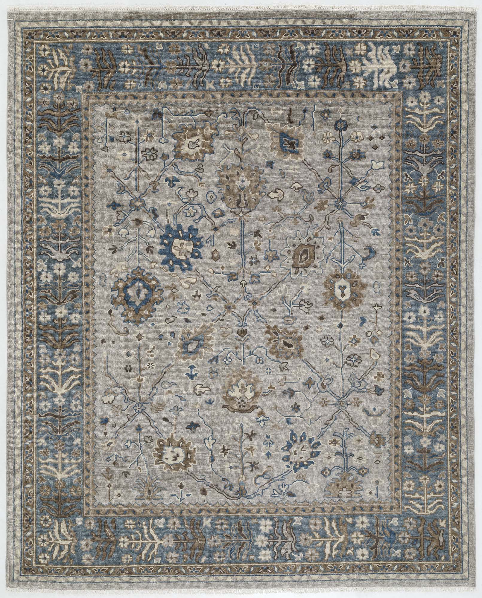 Hand Knotted/Oushak Rug - 31265/Blue - NuStory