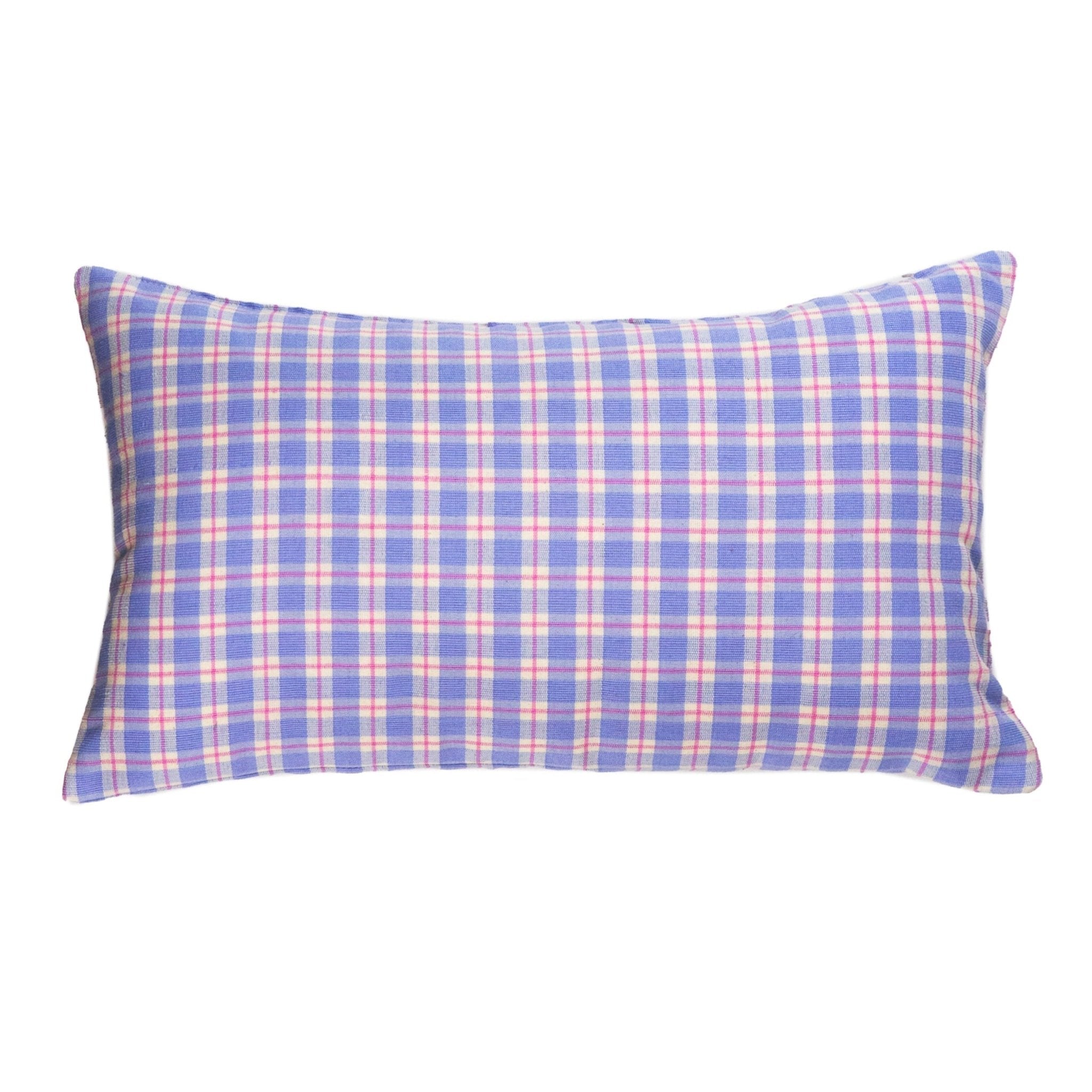 Archive NY Sofia Plaid Rectangle Pillow in Periwinkle - NuStory