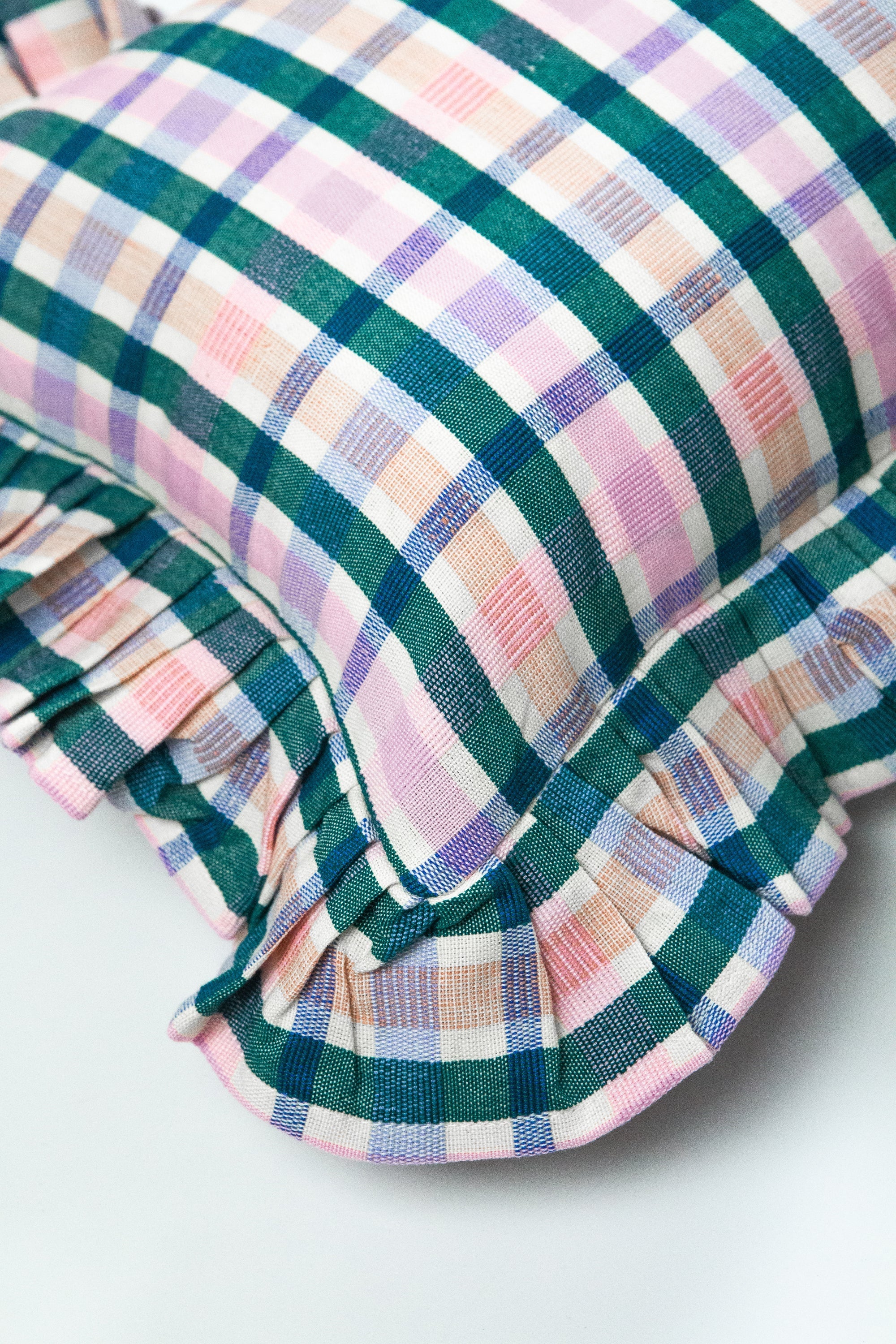 Archive NY Lola Ruffle Plaid Pillow