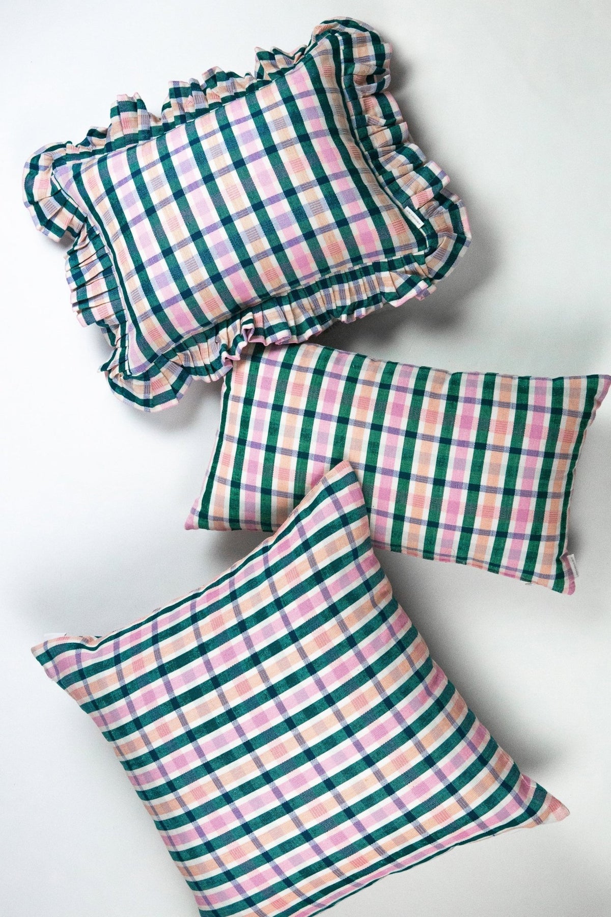 Archive NY Lola Ruffle Plaid Pillow - NuStory