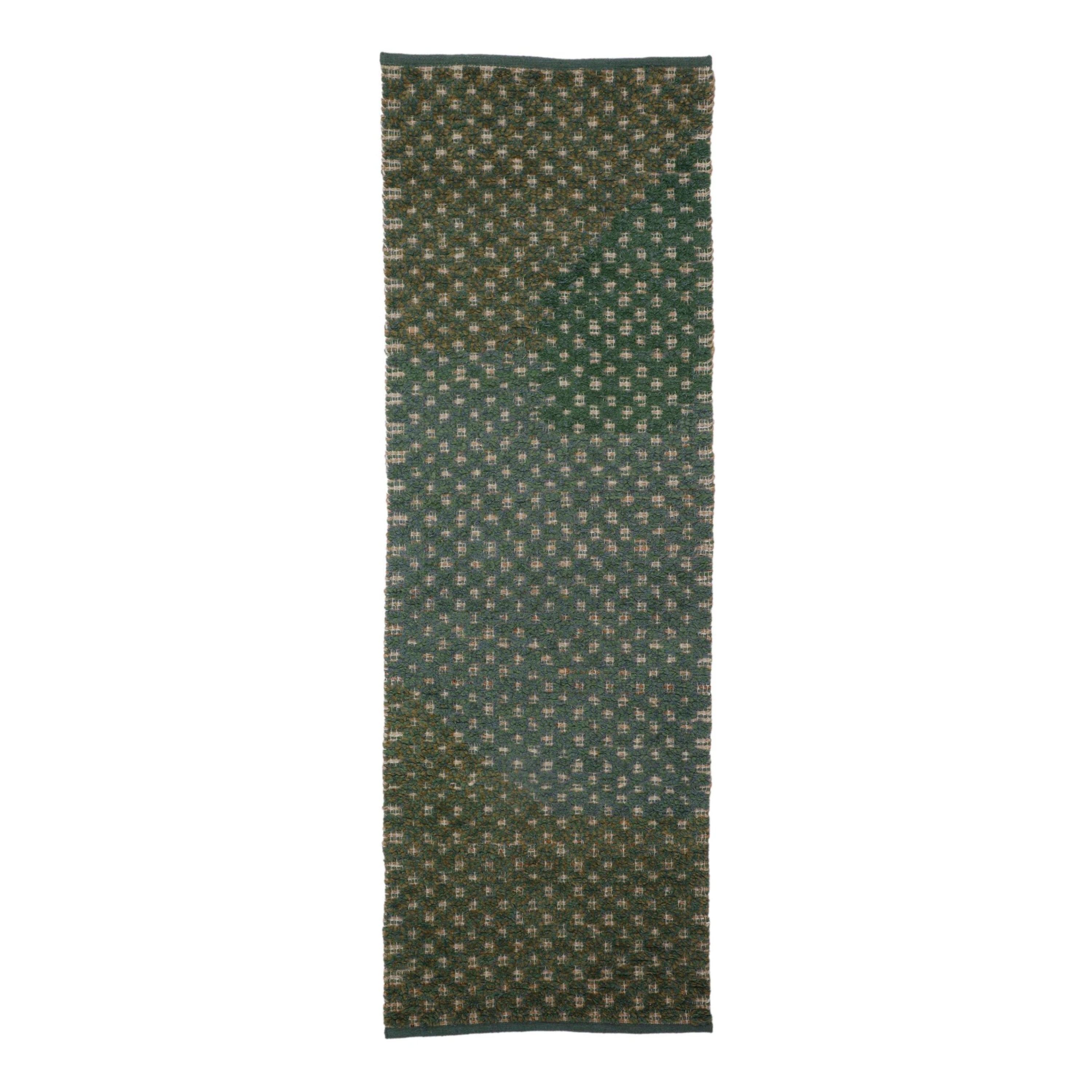 Hand Knotted Woodland Moss Runner