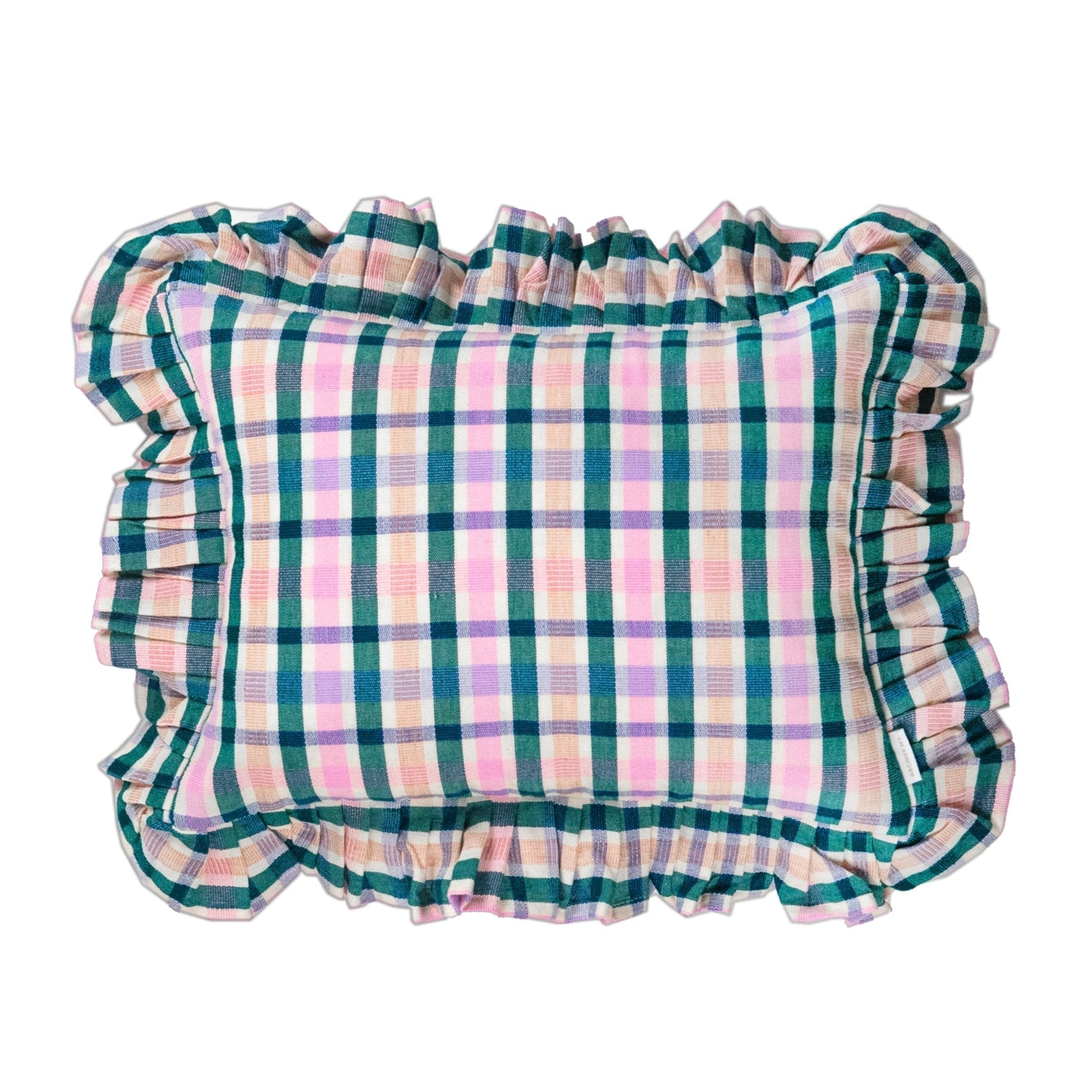 Archive NY Lola Ruffle Plaid Pillow - NuStory